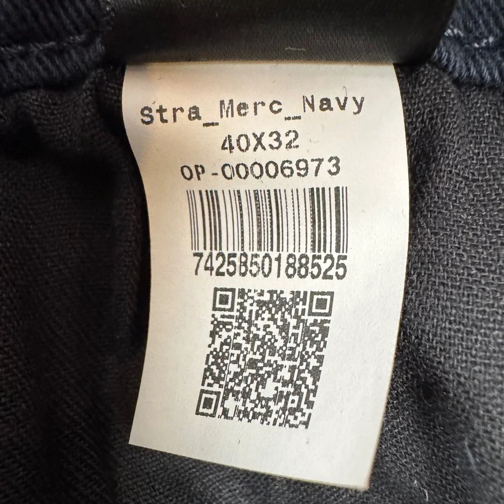 Mott & Bow Mercer Straight Leg Jeans Mens 40x32 Navy Blue Stretch Denim